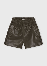 Combat Short in Leather - Olive - CO Collections